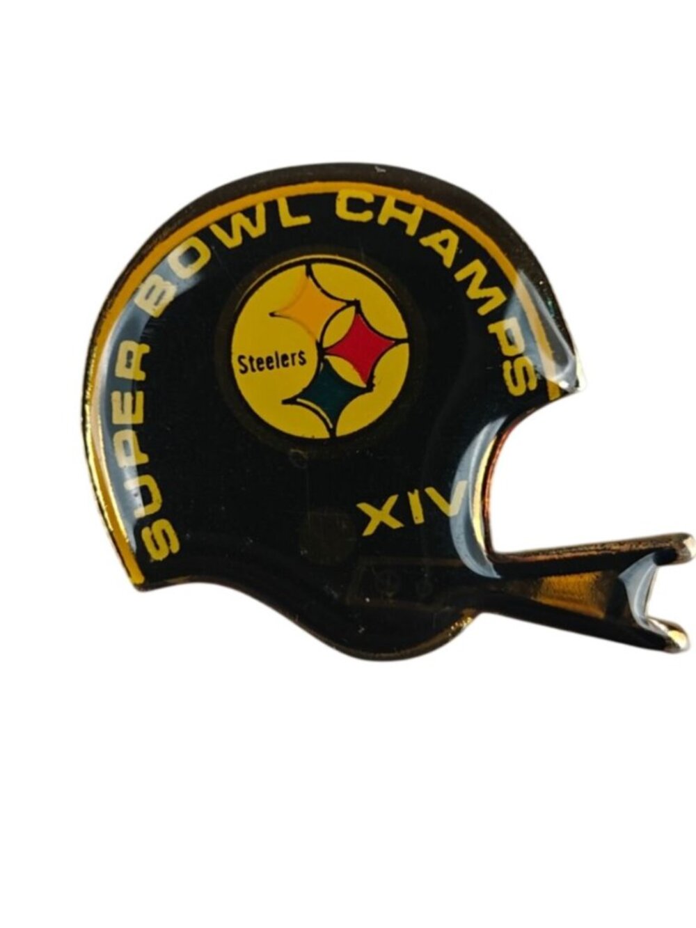 Vintage Pittsburgh Steelers Super Bowl XIV Champions Helmet Lapel Pin Enamel NFL